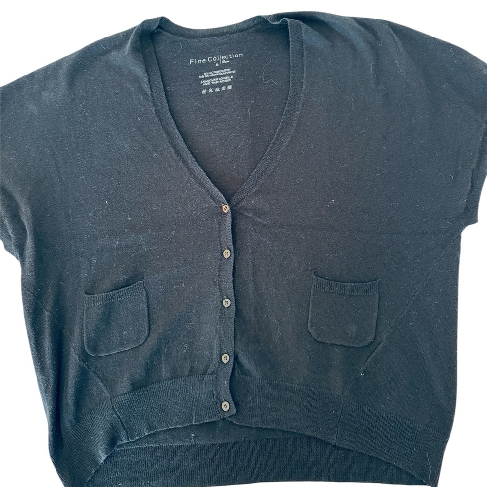 Cashmere/cotton button down sweater